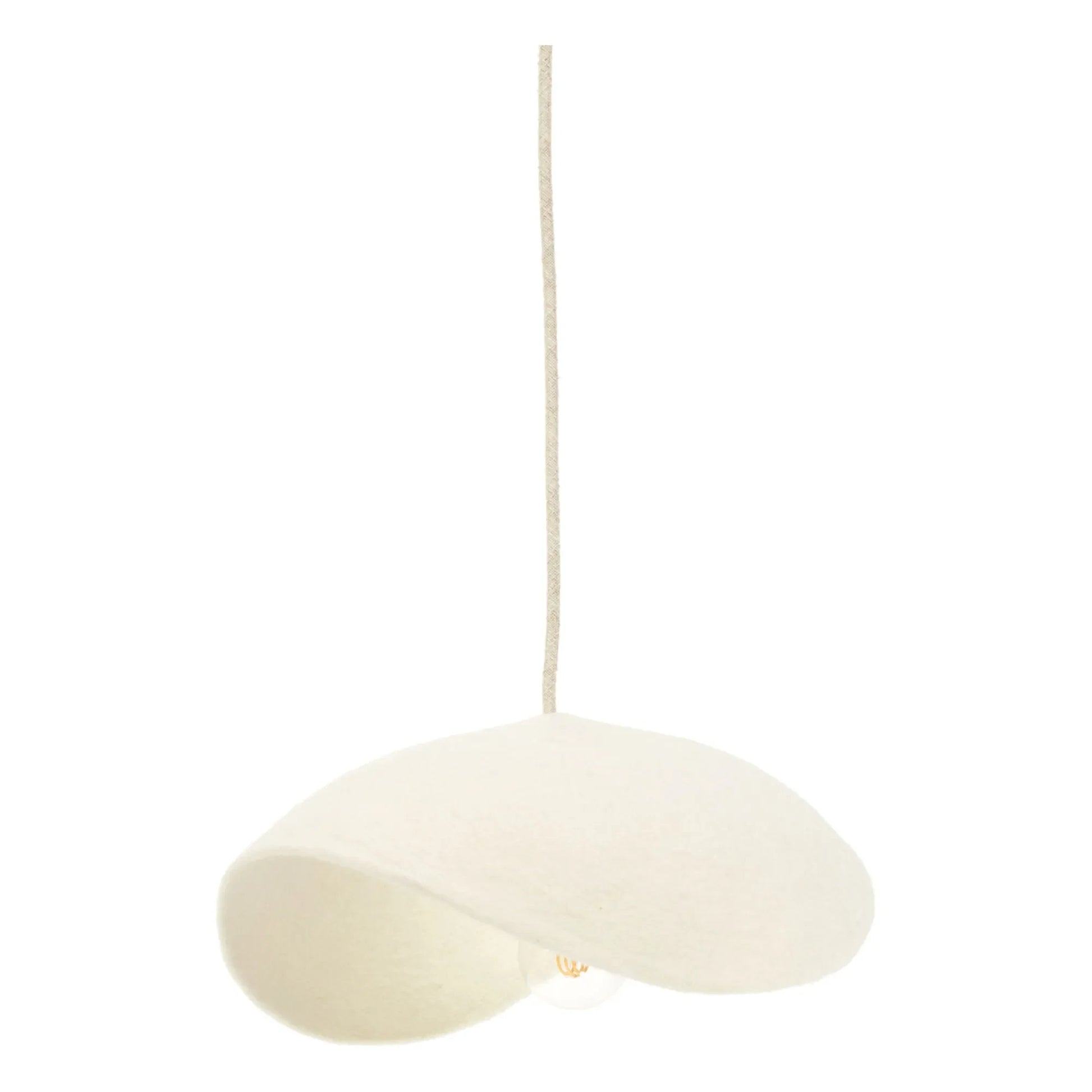 Muskhane - Dome felt lampshade | Ecru