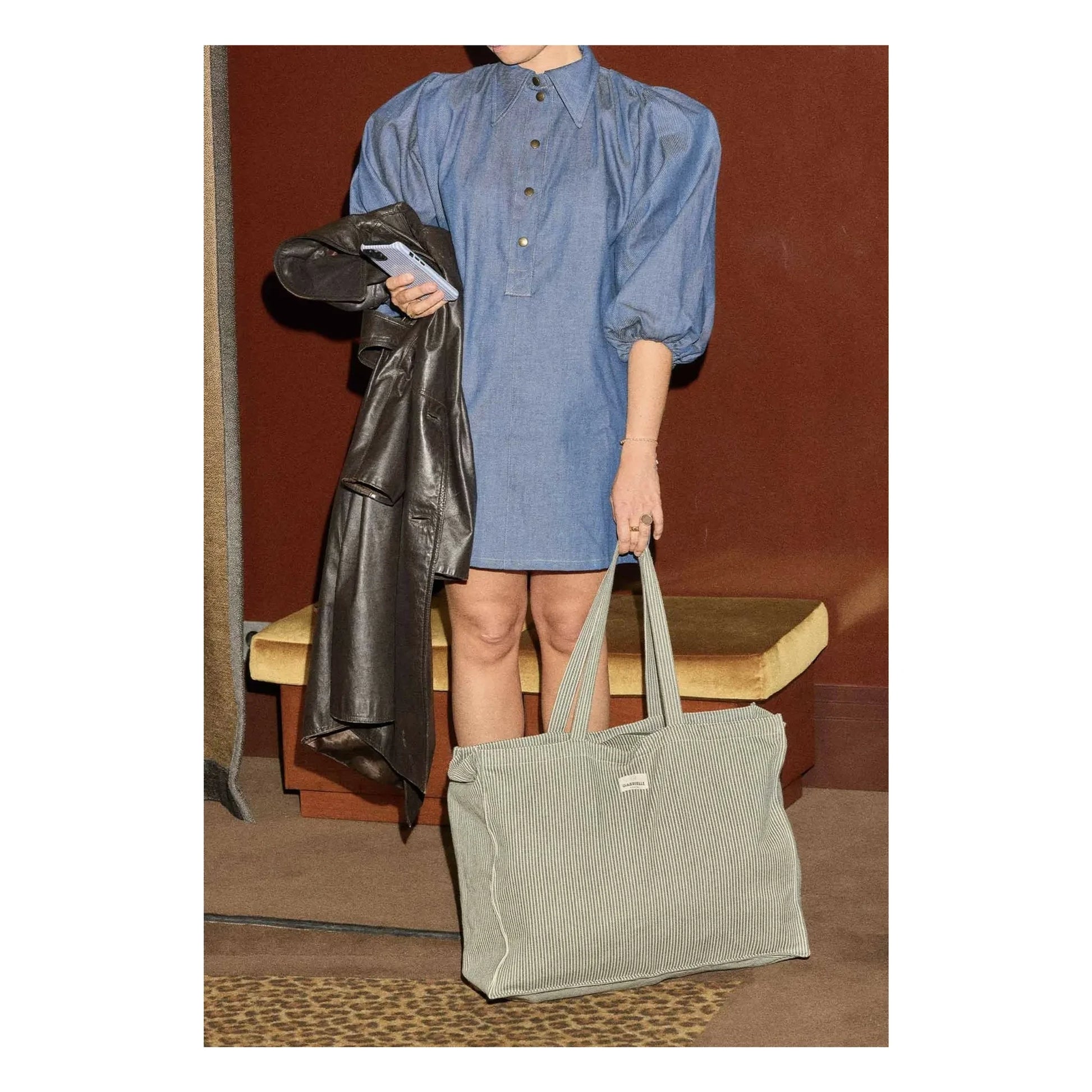 Gabrielle Paris - Striped cotton weekend bag | Quartz