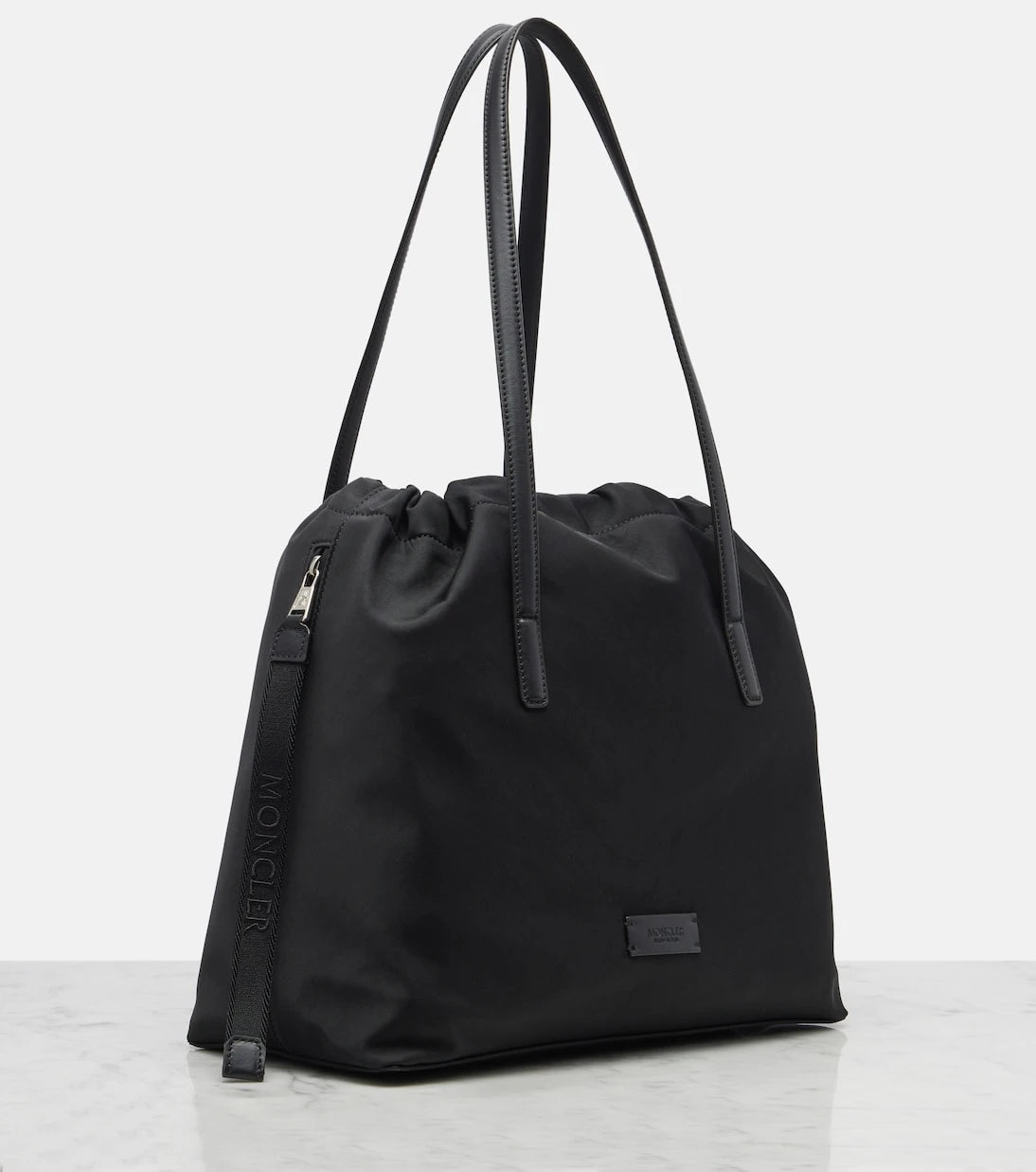 Moncler - New Trick leather-trimmed tote bag