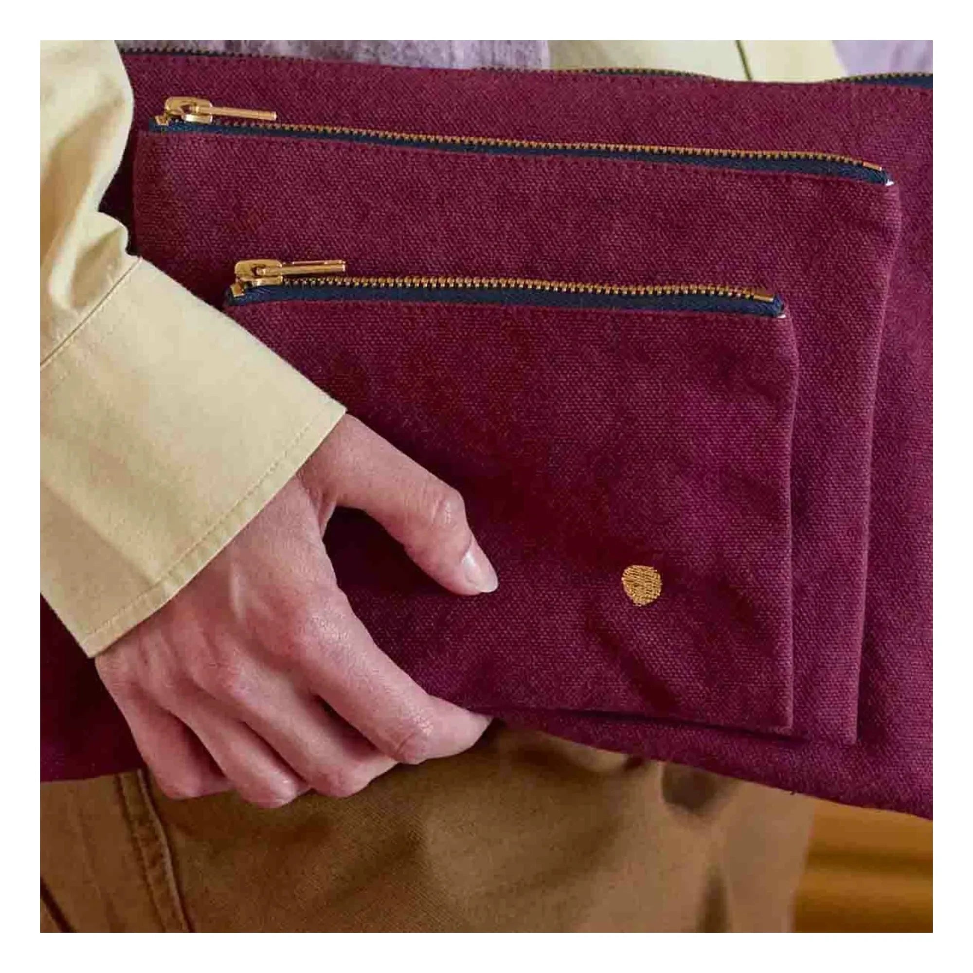 La cerise sur le gâteau - Iona organic cotton pouch | Burgundy