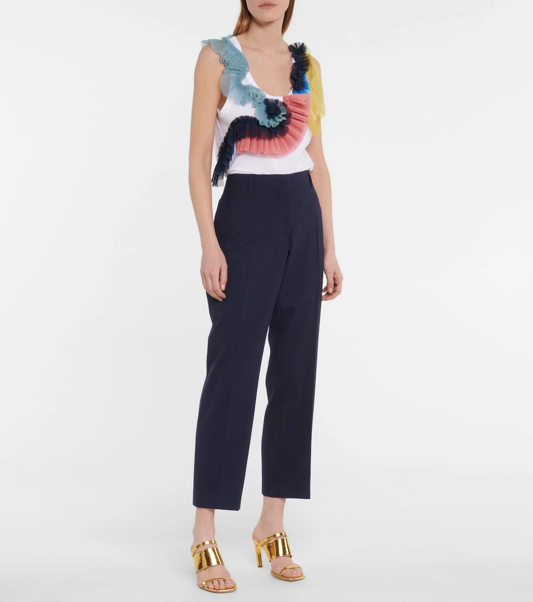 Dries Van Noten - بنطلون بقصة مستقيمة متوسط الارتفاع