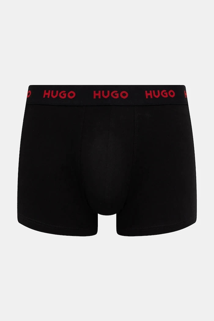 HUGO Erkek Pamuk Elastan Boxer TRUNK TRIPLET PACK 3'lü