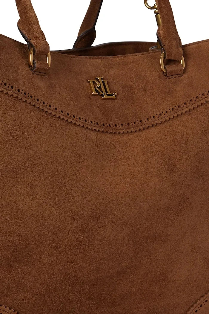 Lauren Ralph Lauren kadın süet alışveriş çantası