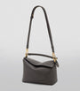 LOEWE Grey Small Leather Puzzle Edge Top-Handle Bag