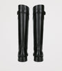 Valentino Garavani Black Leather Signature VLogo Riding Boots 30