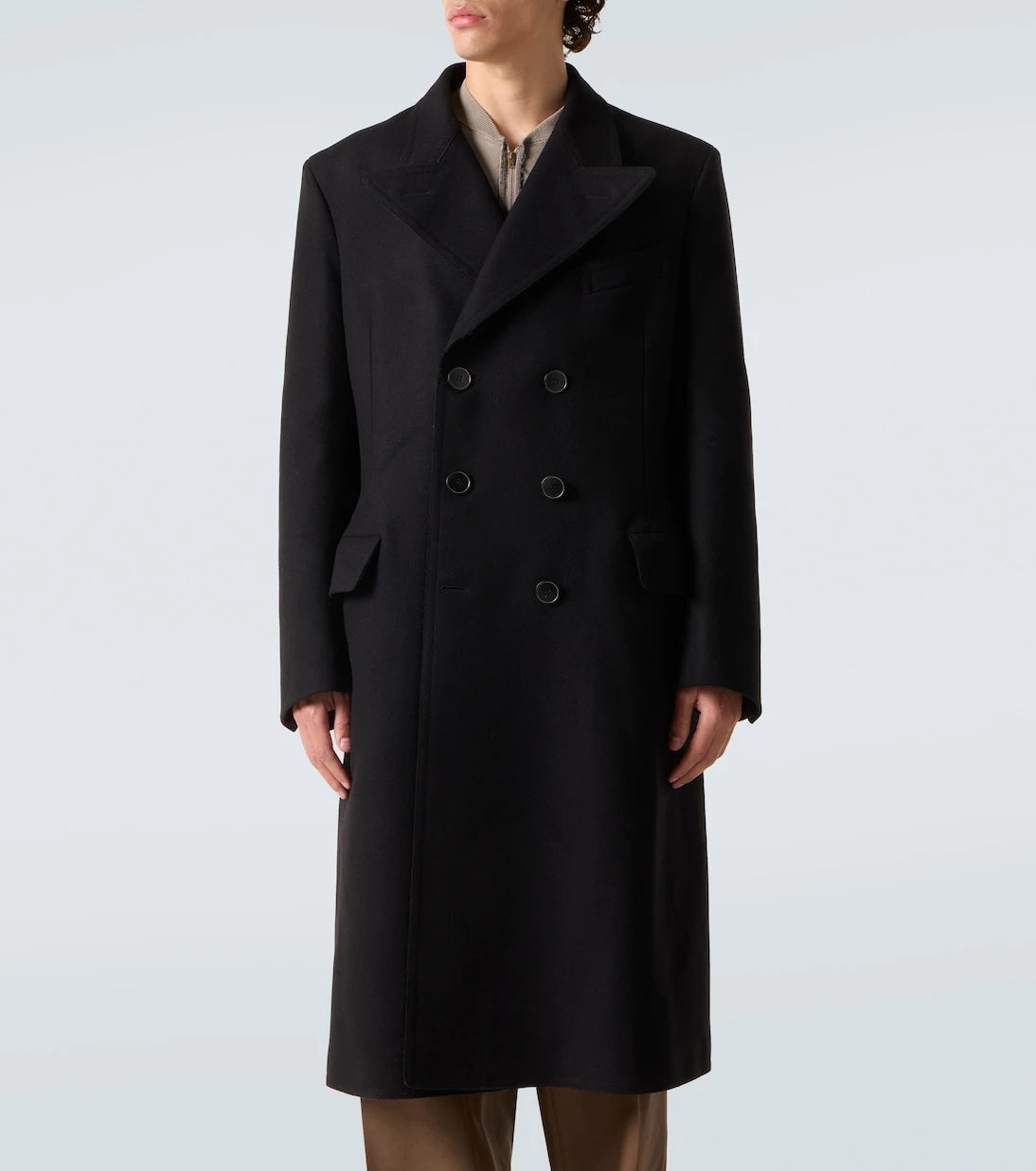 Maison Margiela - Double-breasted virgin wool coat