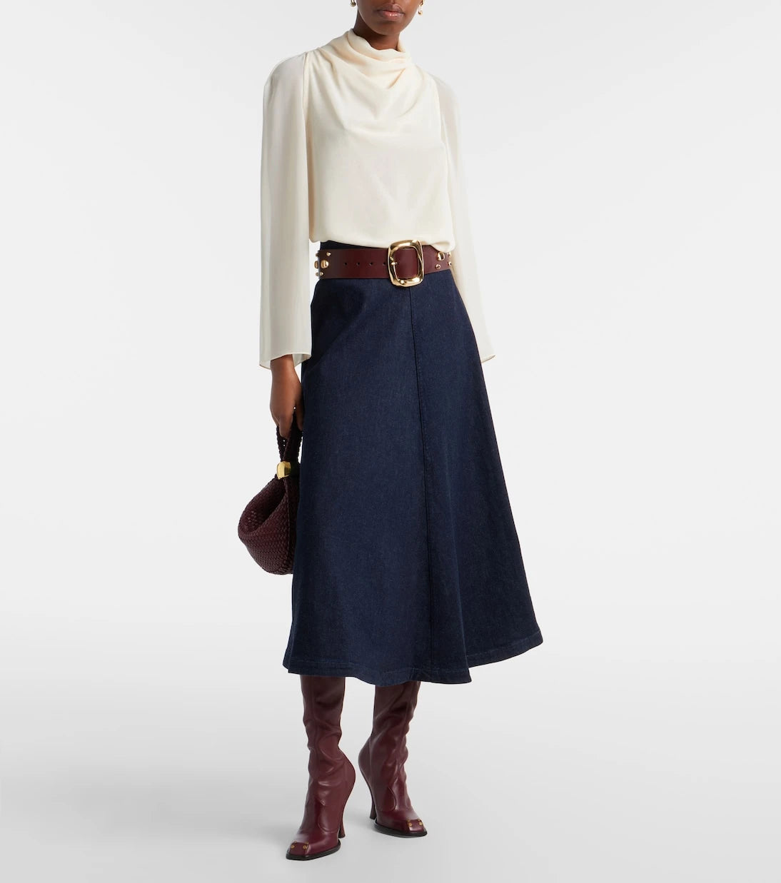 Altuzarra - Varda denim midi skirt