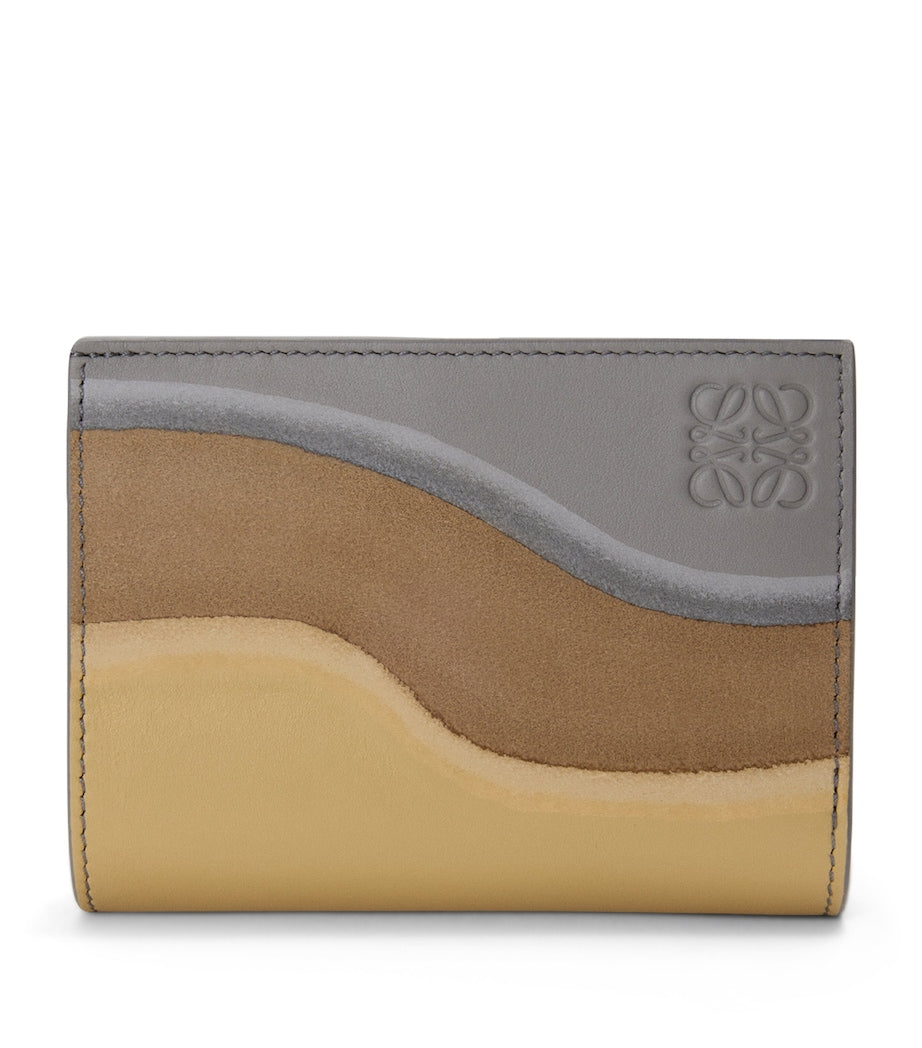 Grey Leather Landscape Wallet