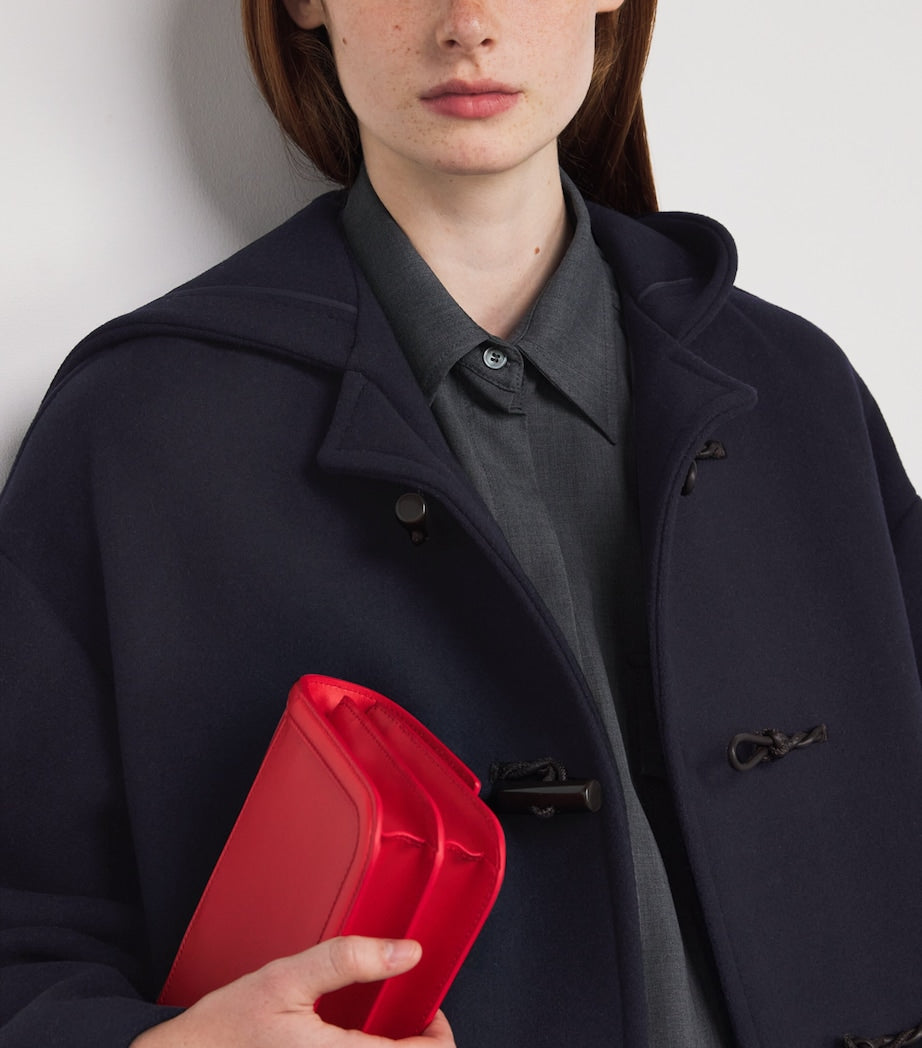 MAX&Co. Blue Wool-Blend Duffle Coat