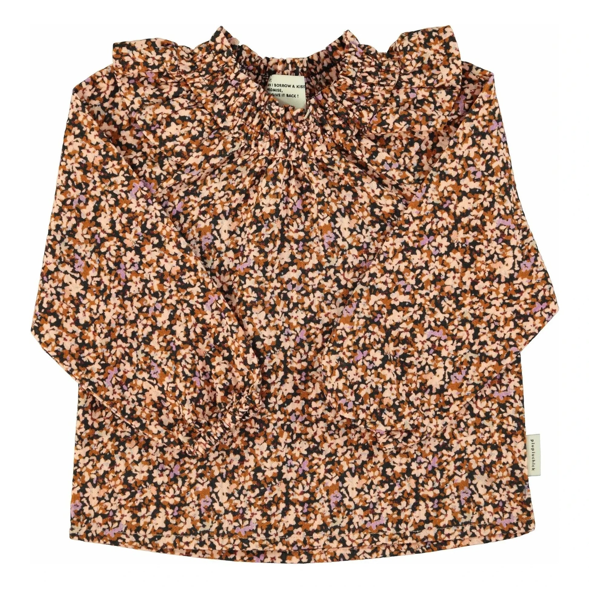 Piupiuchick - Blouse Volants Fleurie | Black