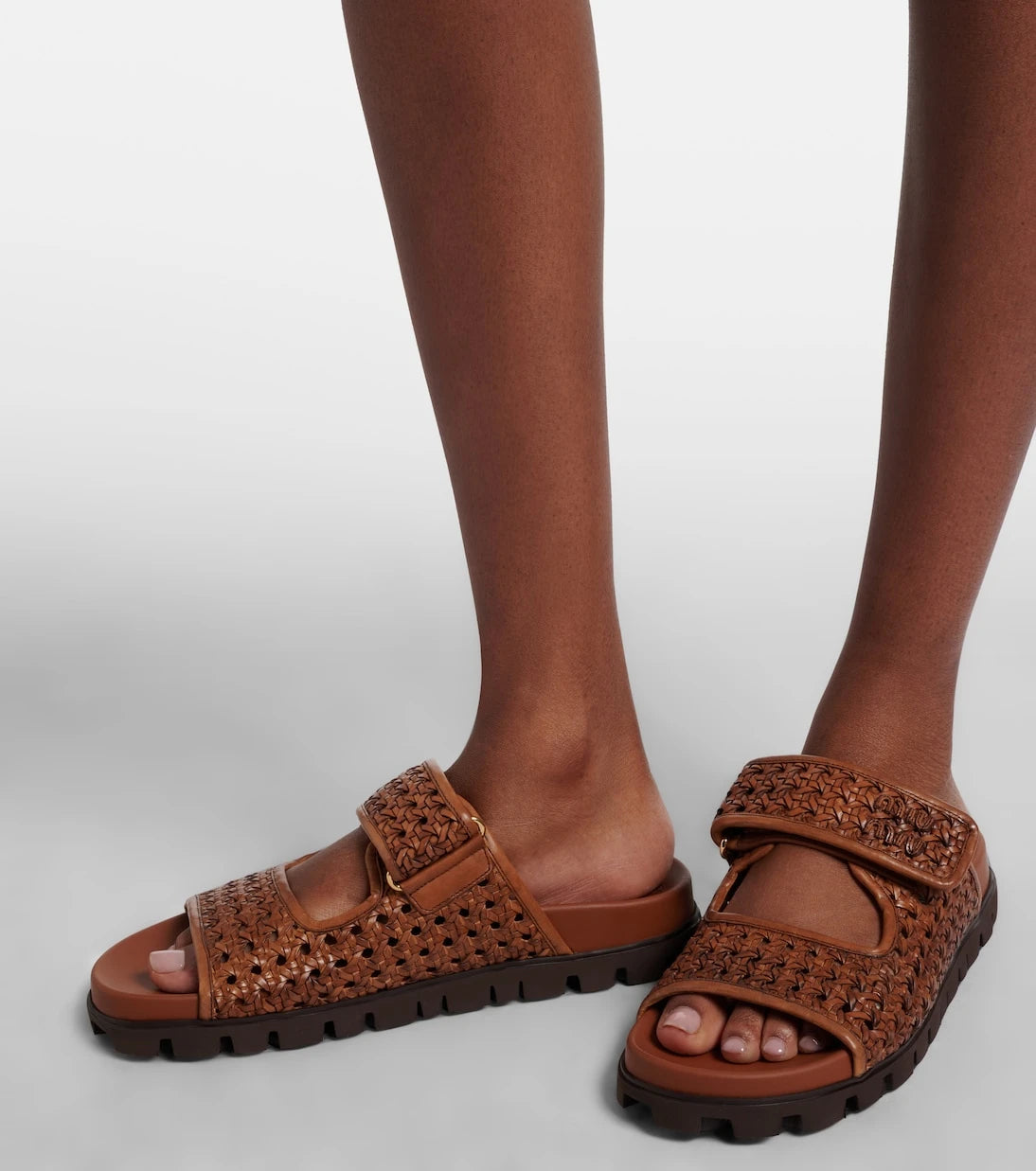 Miu Miu - Woven leather sandals