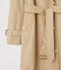 Burberry Beige Cotton Gabardine Check-Collar Trench Coat