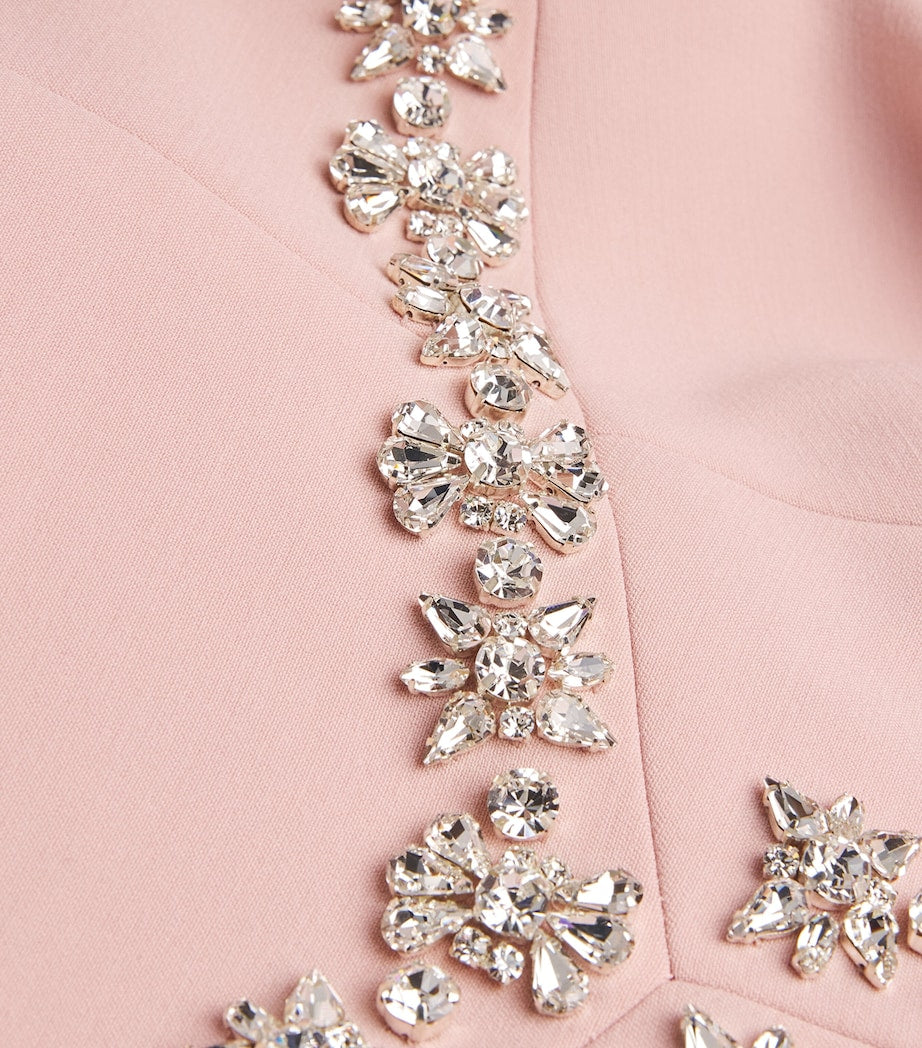 Huishan Zhang Pink Embellished Myrna Maxi Dress