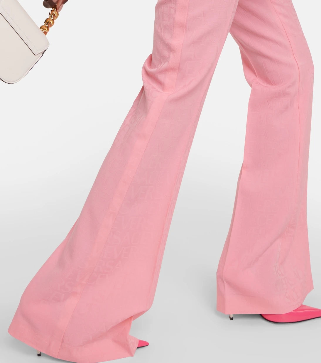 Versace - Versace Allover flared wool pants