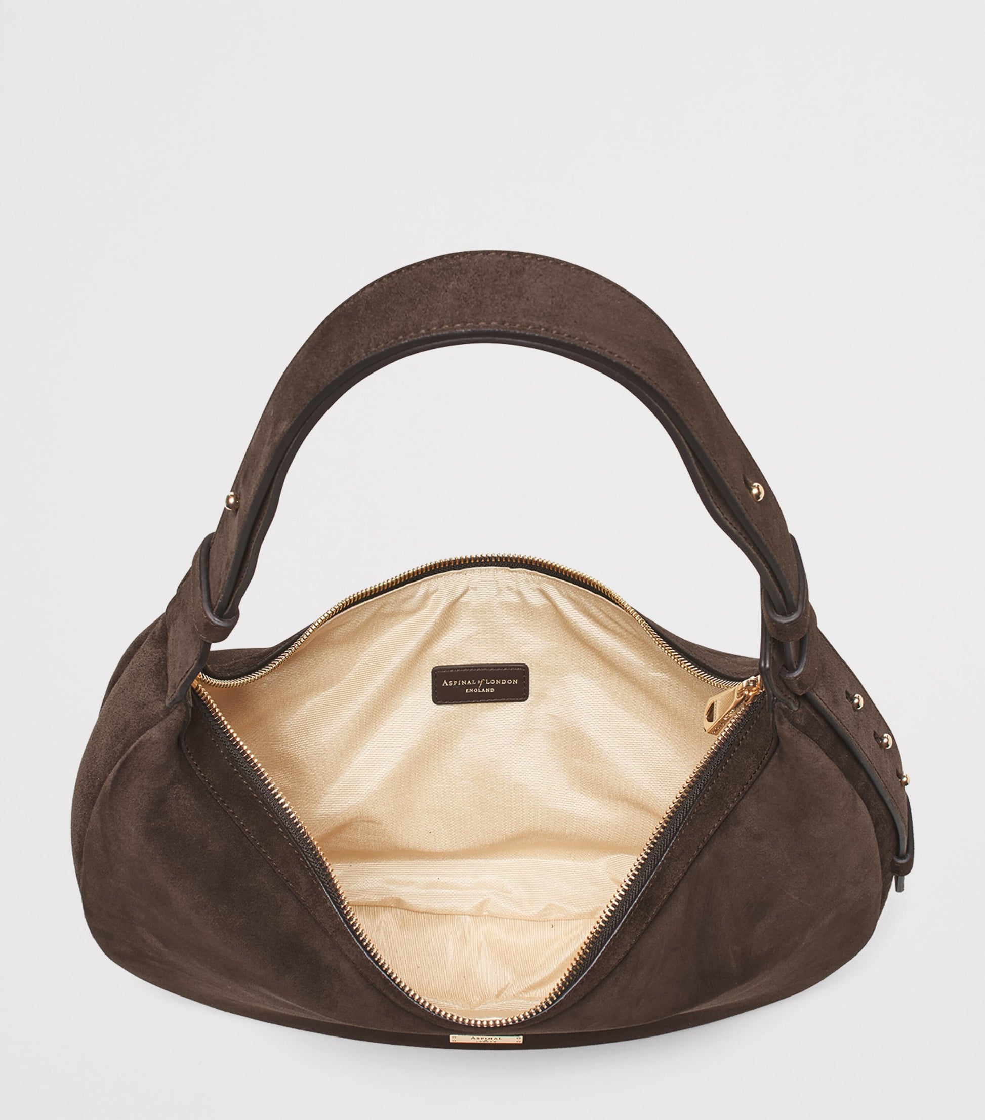 Suede Hudson Crescent Cross-Body Bag