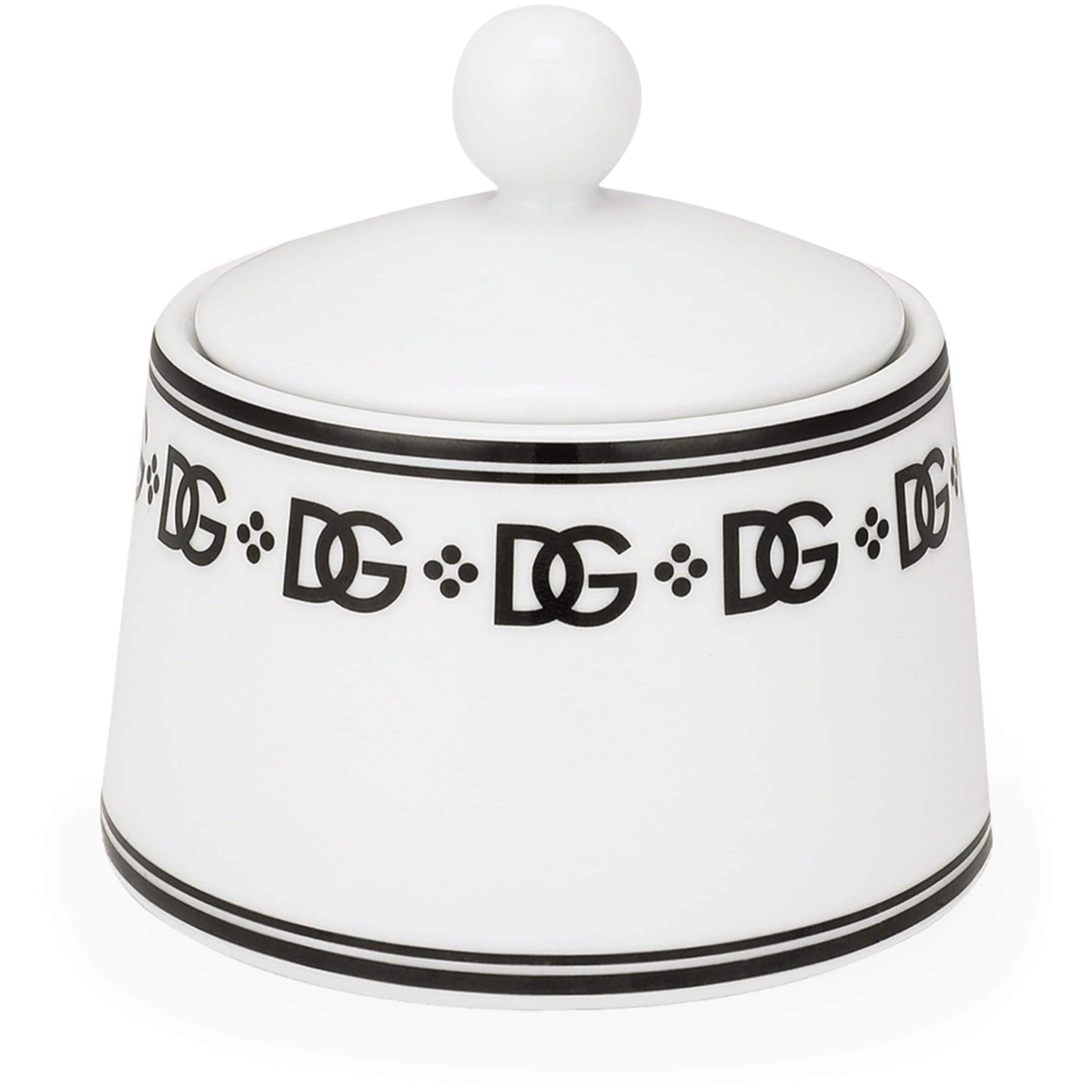 Dolce & Gabbana Casa Porcelain DG Logo Sugar Bowl