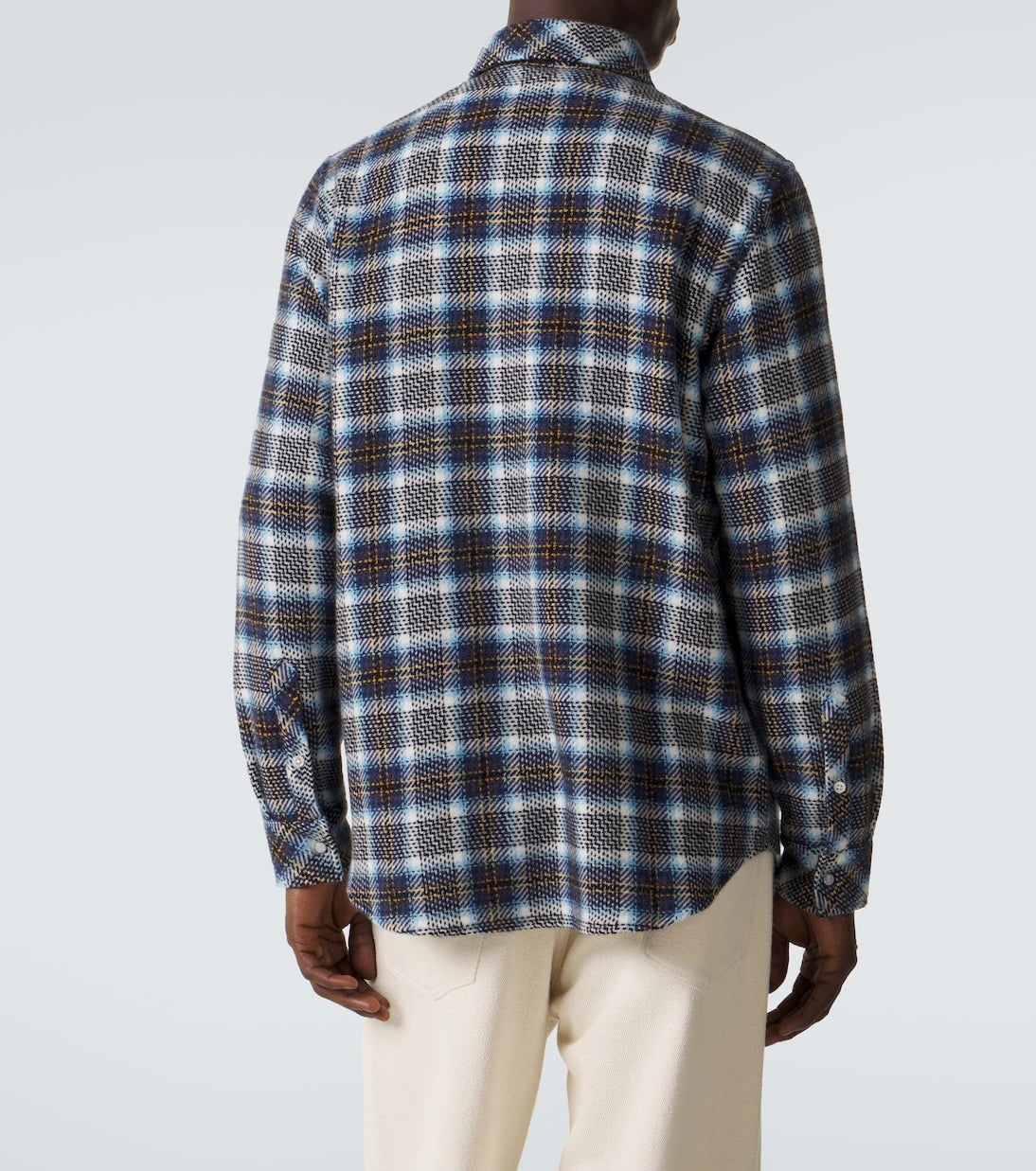 God's True Cashmere - Lightning Storm cashmere shirt with moonstone