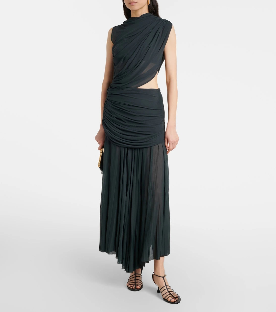 Proenza Schouler - Irma cutout draped jersey midi dress