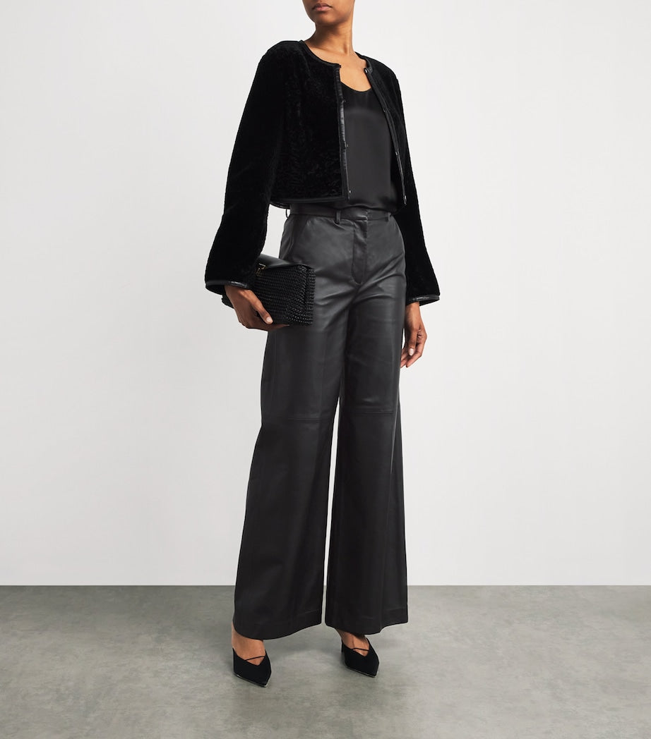 Leather Alana Wide-Leg Trousers