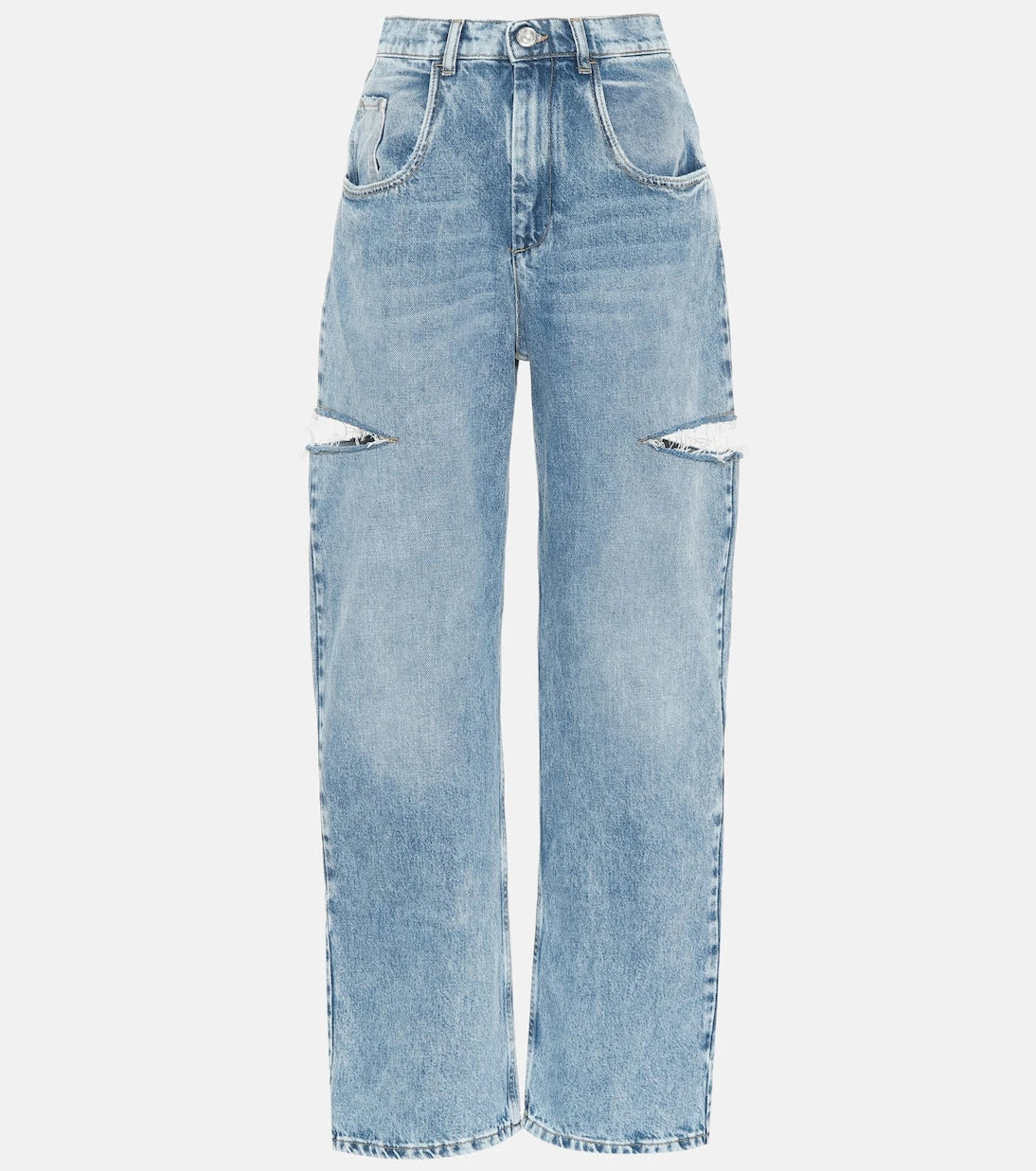 Maison Margiela - Cutout high-rise wide-leg jeans