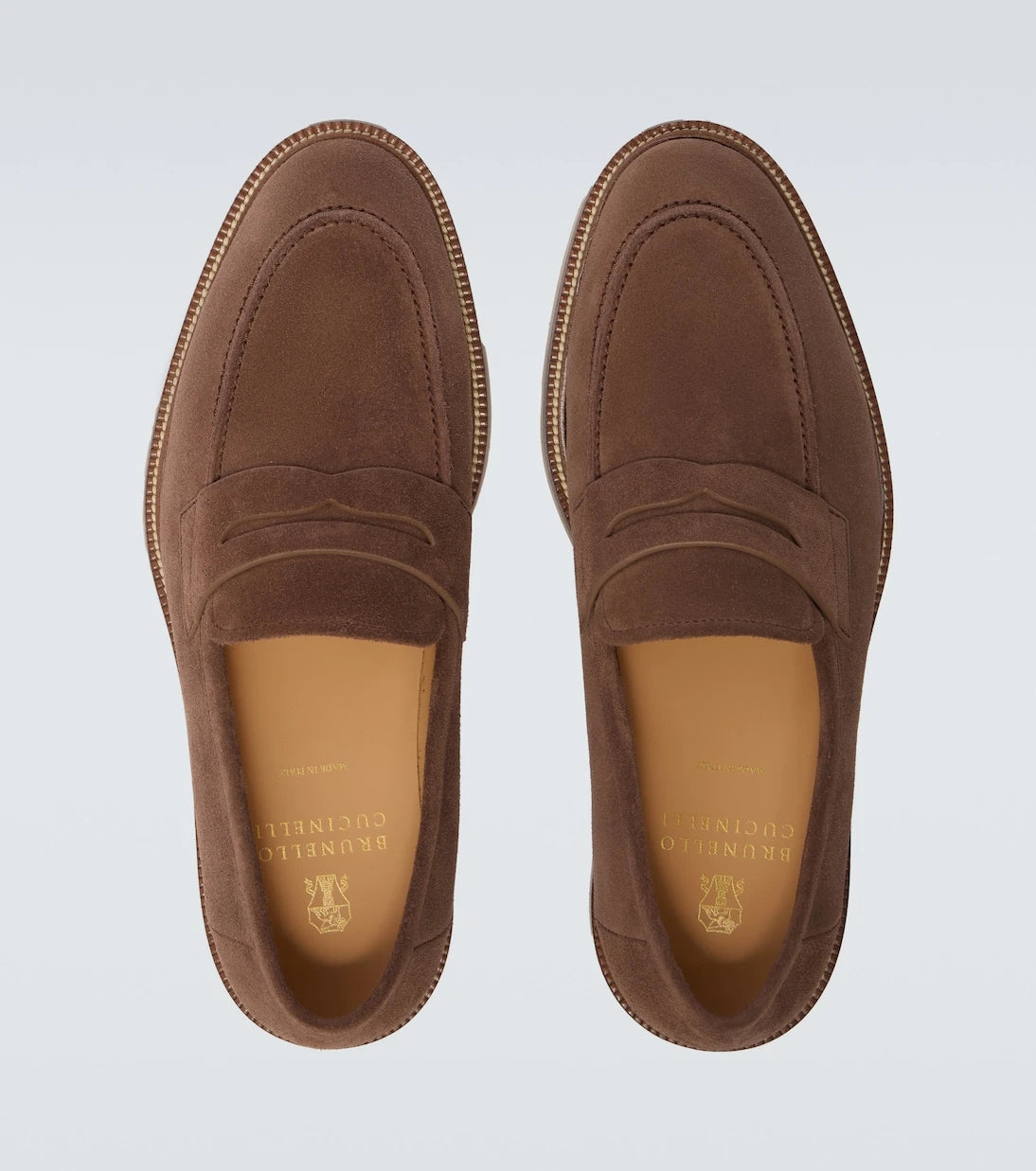 Brunello Cucinelli - Suede penny loafers