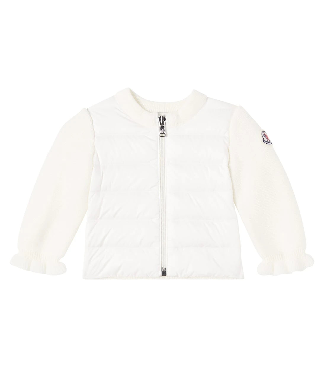 Moncler Enfant - Baby logo wool-trimmed down jacket