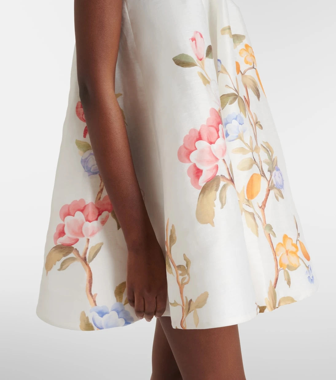 Leo Lin - Caitlin floral linen-blend minidress