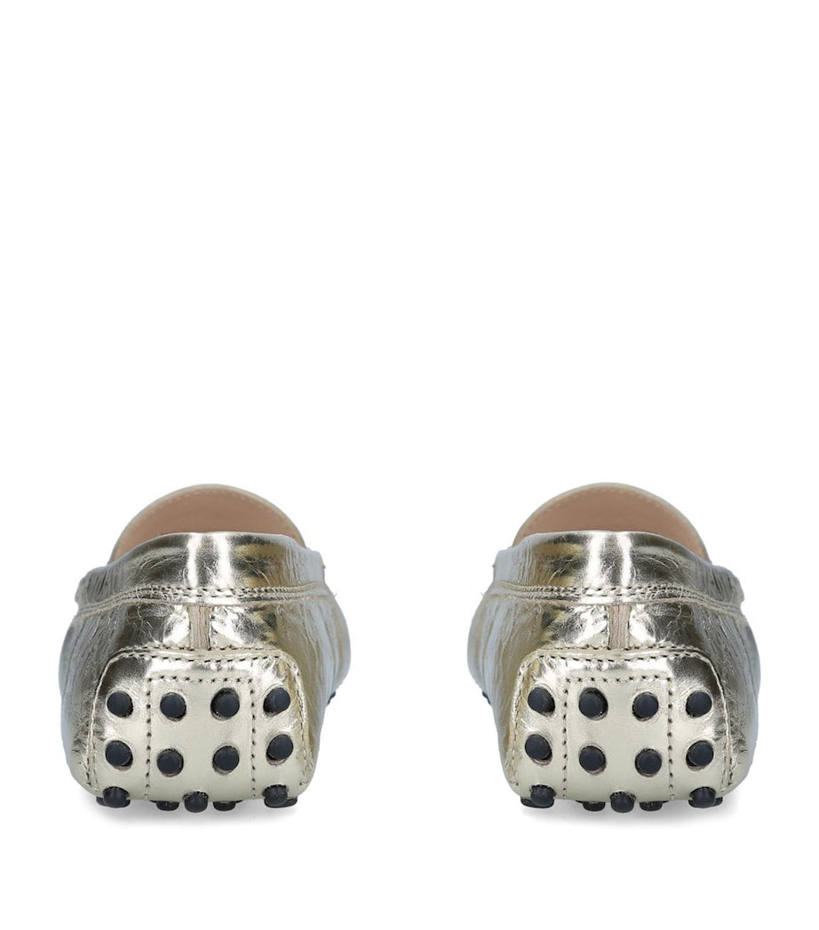 Tod's Gold Leather Gommino Driving Shoes