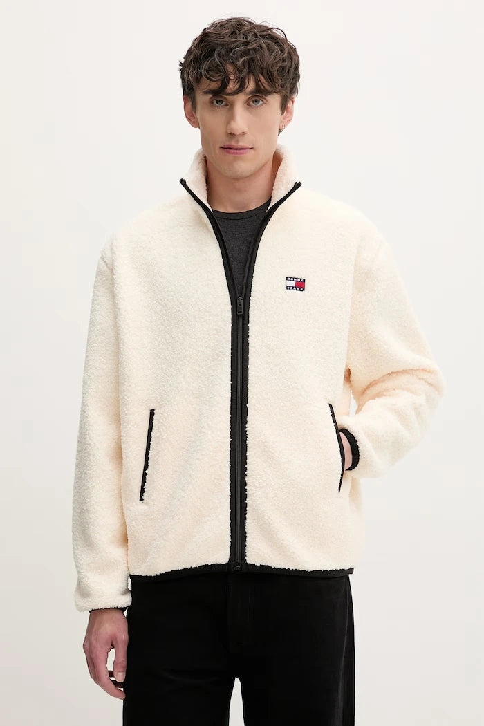 Tommy Jeans суичър с цип мъжки от полар