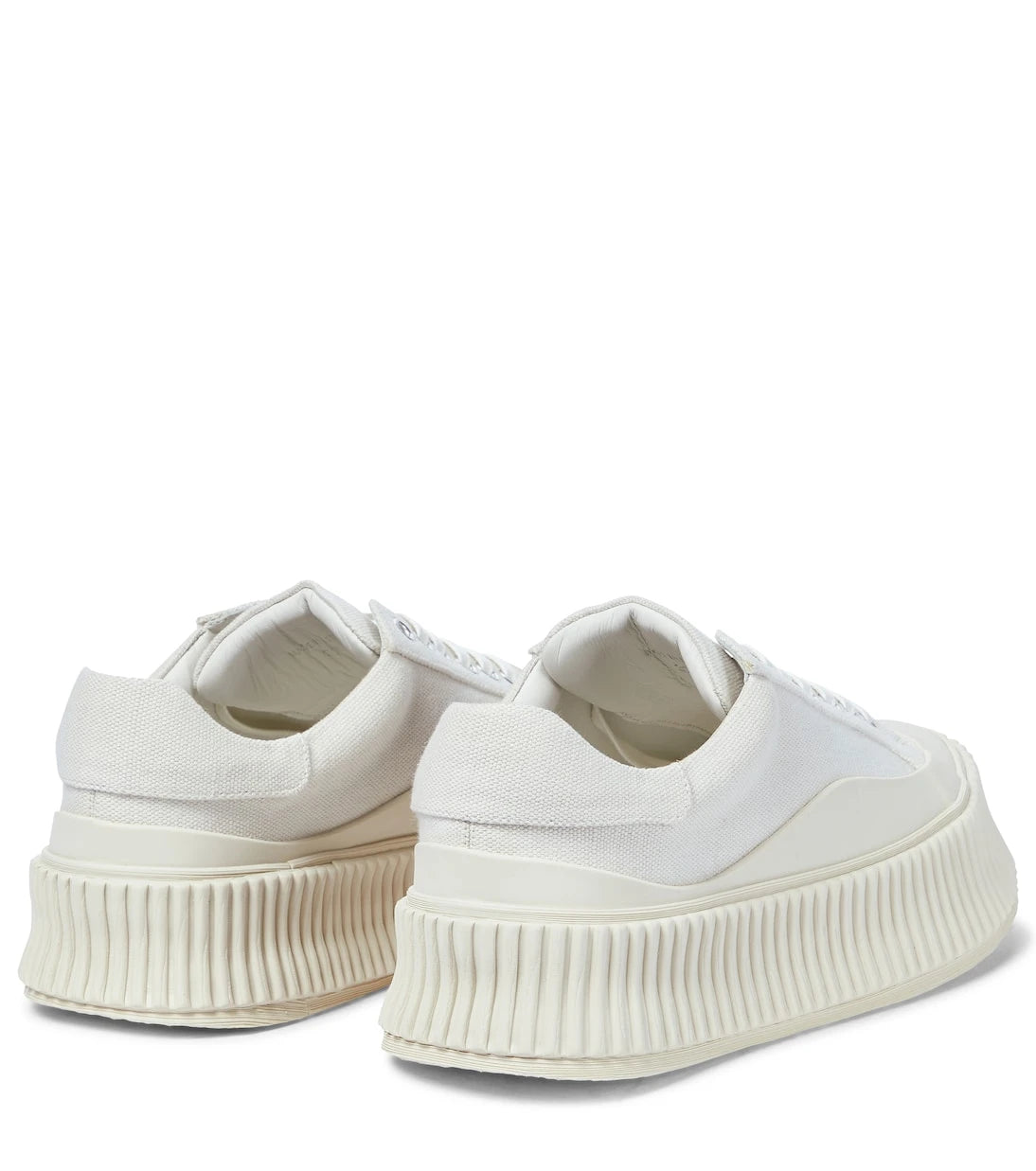Jil Sander - Canvas platform sneakers