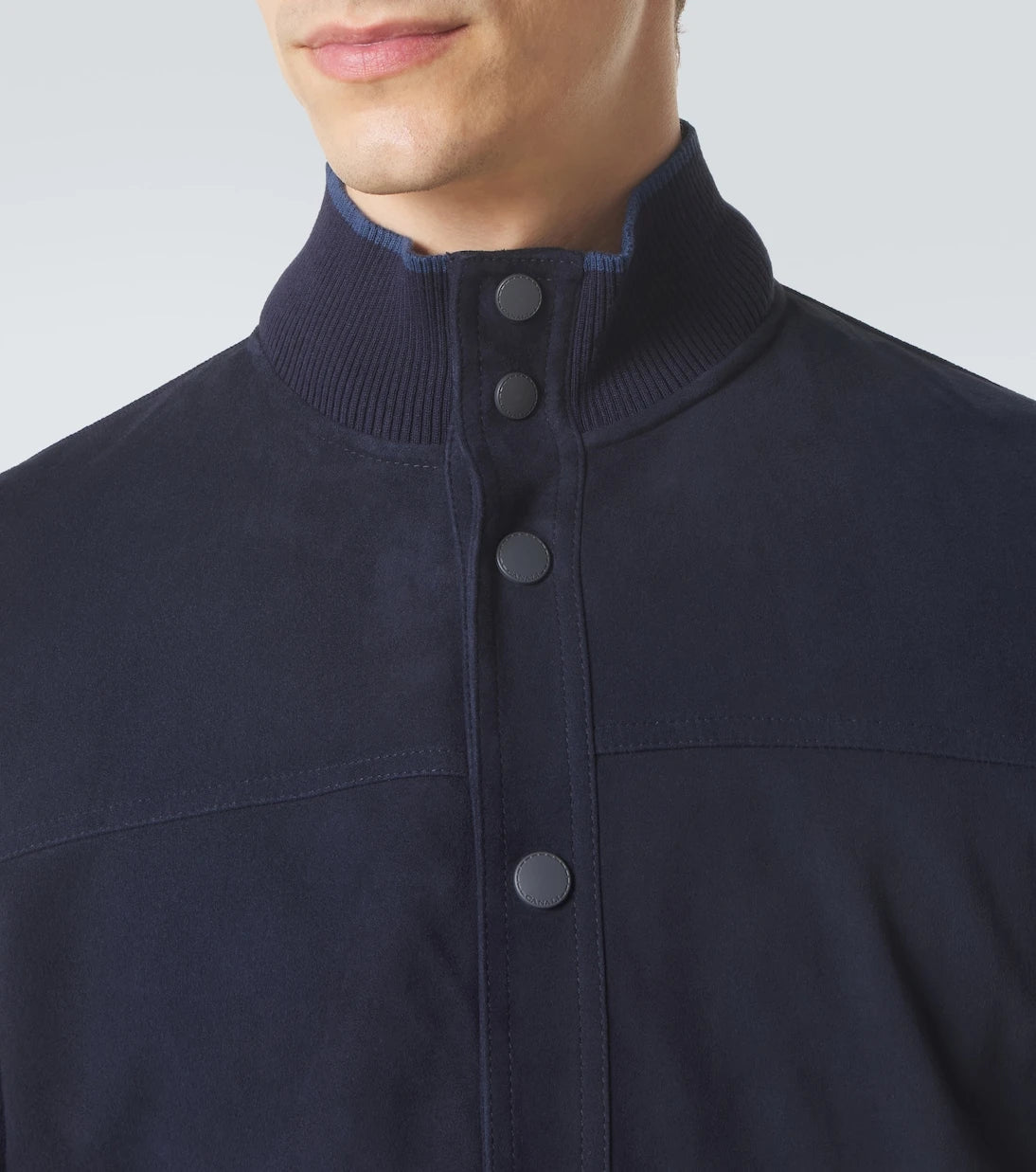 Canali - Suede bomber jacket