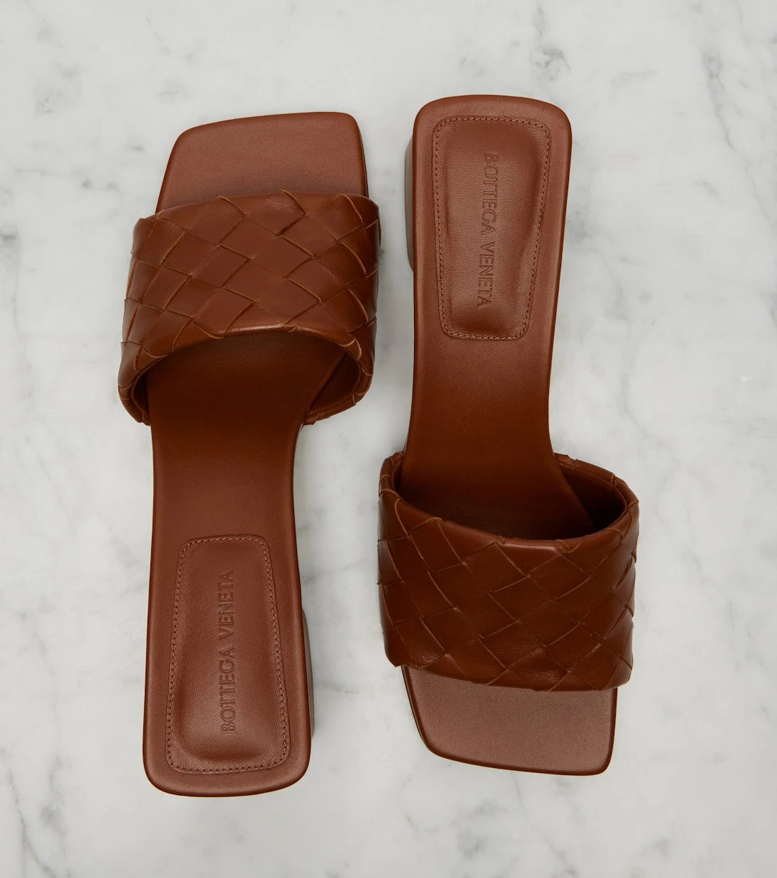 Bottega Veneta - Parco Intrecciato leather mules