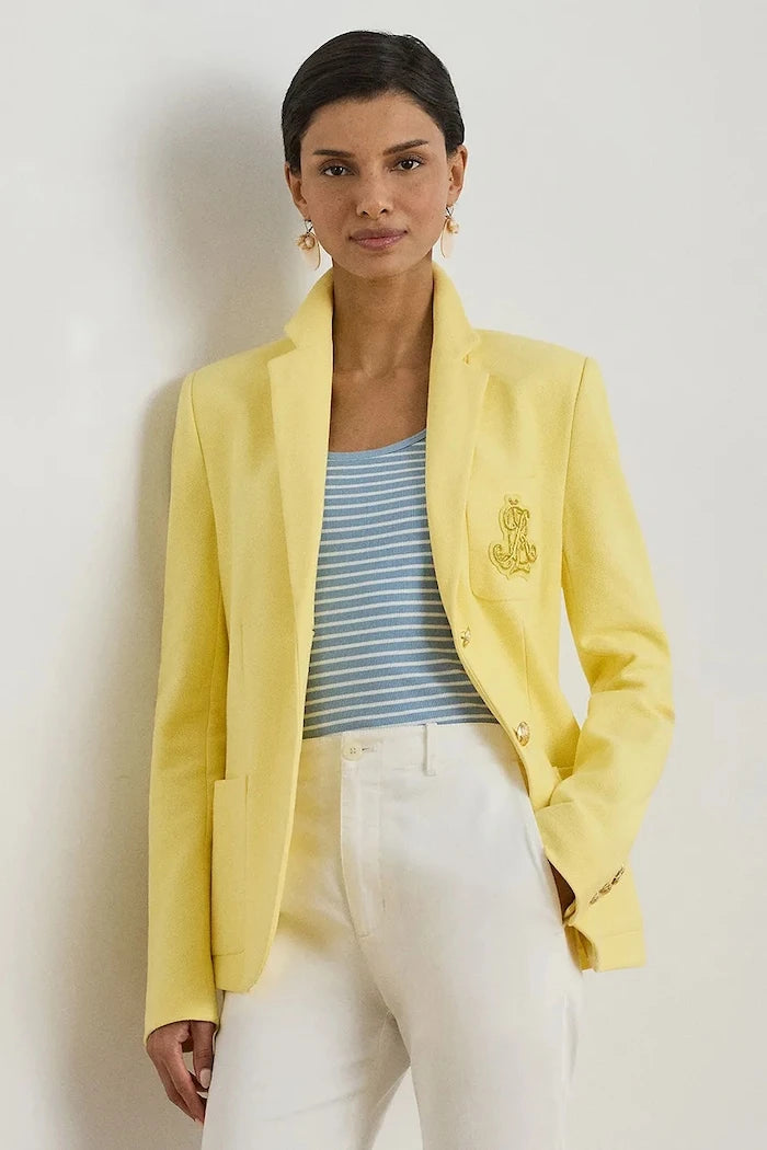 Lauren Ralph Lauren tek düğmeli kadın pamuk elastan ceket
