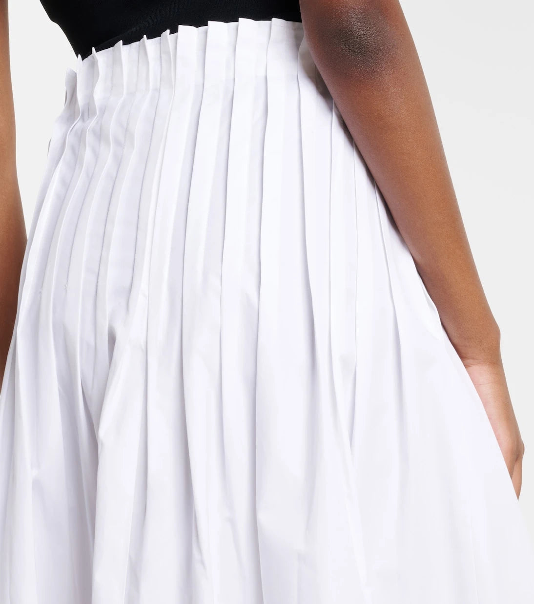 Róhe - Pleated cotton poplin midi skirt