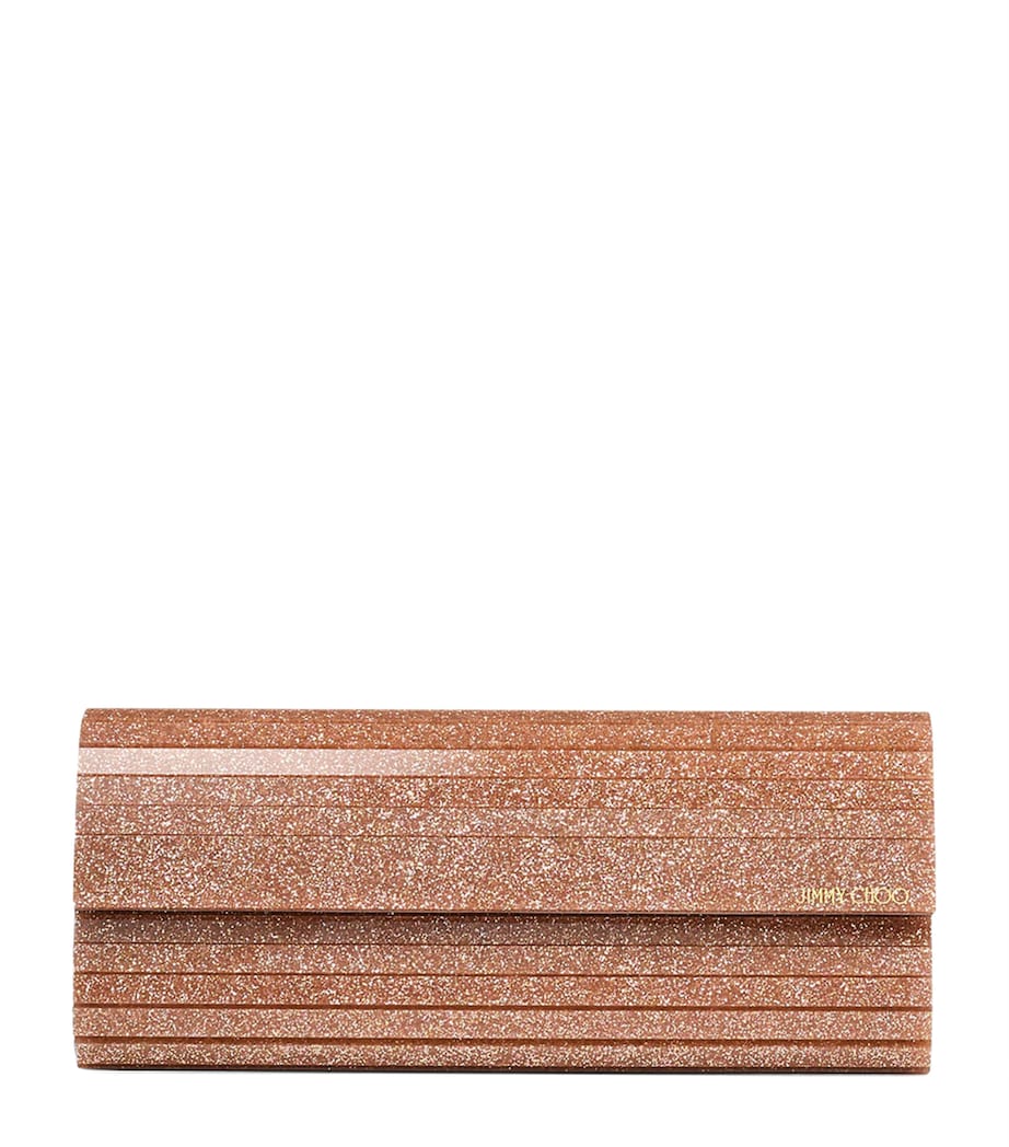 Jimmy Choo Pink Sweetie Glitter Clutch Bag