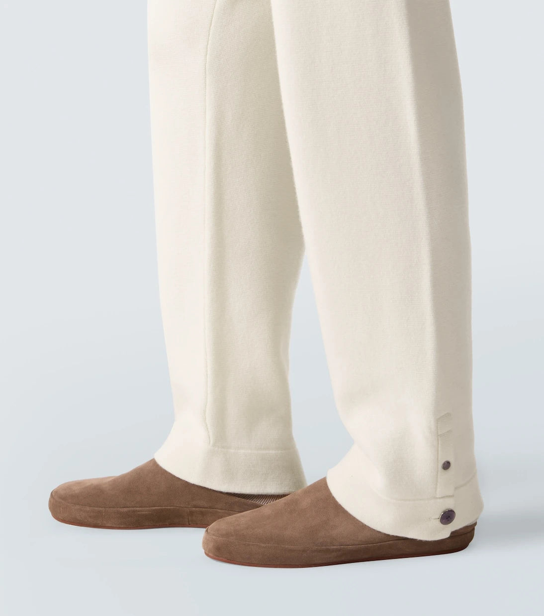 God's True Cashmere - Cashmere straight pants with amethyst