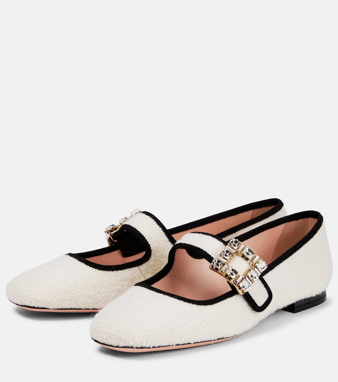 Roger Vivier - حذاء Très Vivier Babies المسطّح من قماش البوكليه