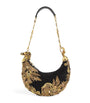 Chloé Black Suede Embellished Horse Shoulder Bag