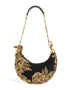 Chloé Black Suede Embellished Horse Shoulder Bag