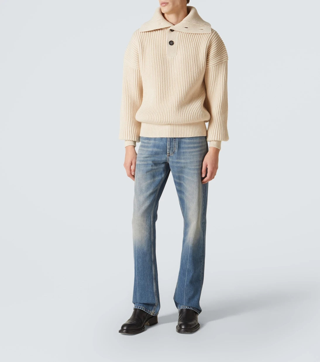 McQueen - Faded straight jeans
