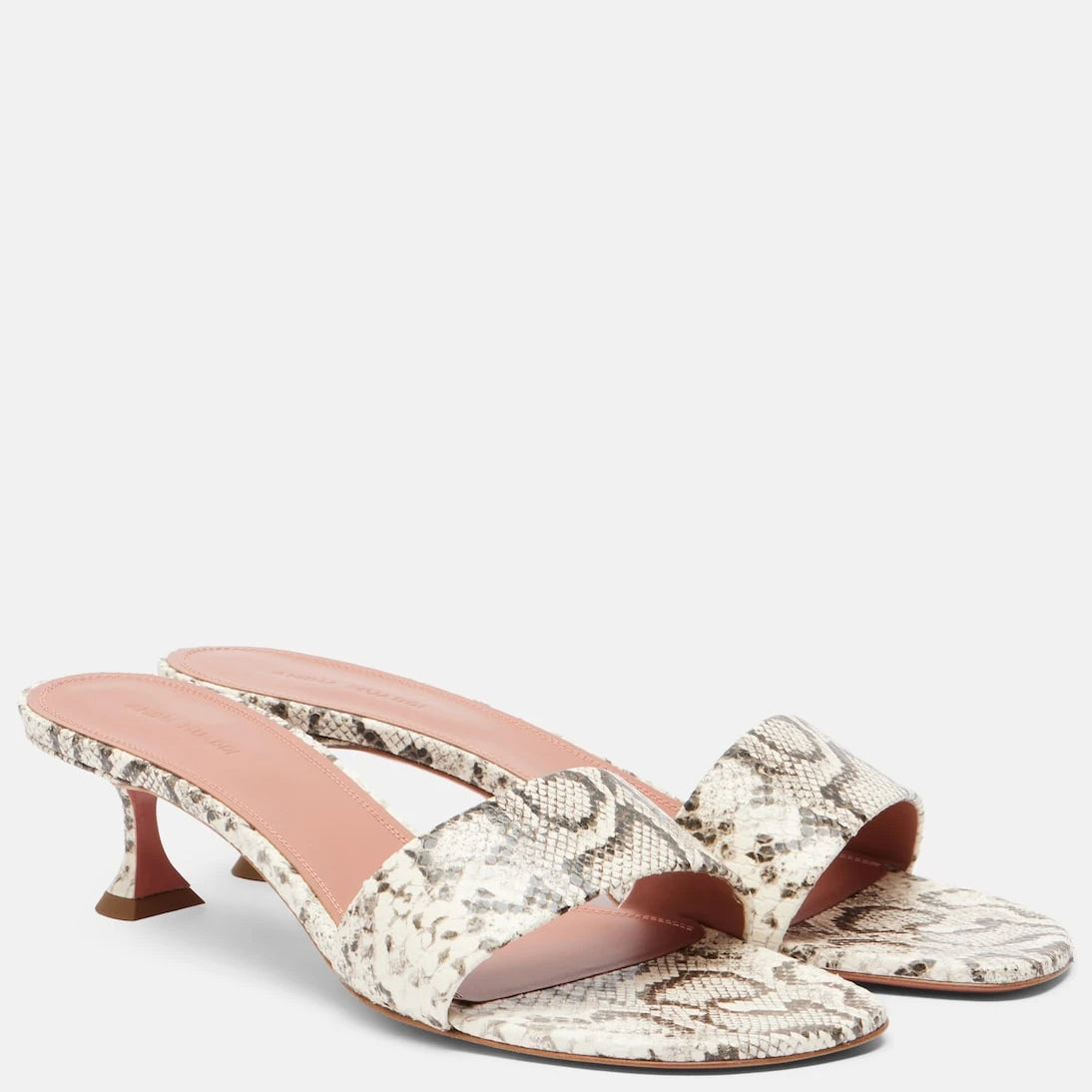 Amina Muaddi - Andreea snake-print leather mules