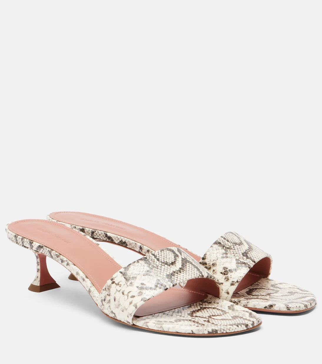 Amina Muaddi - Andreea snake-print leather mules