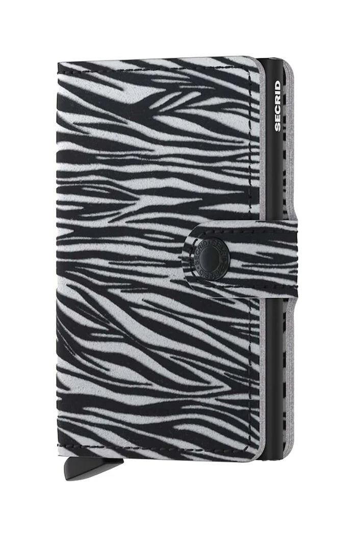 Кожен портфейл Secrid Miniwallet Zebra Light Grey