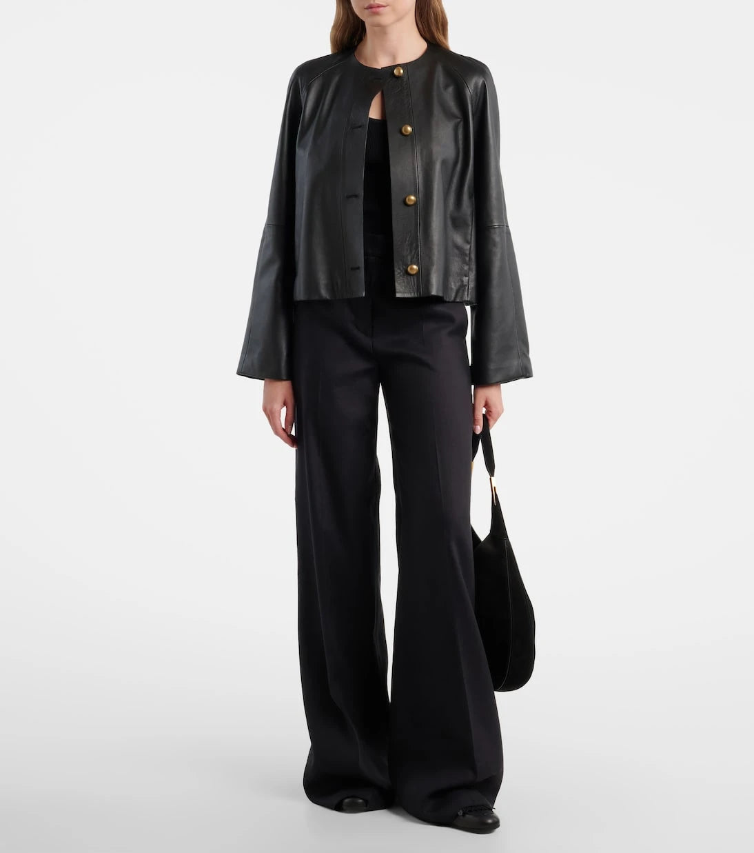 Max Mara - Linen and silk twill wide-leg pants