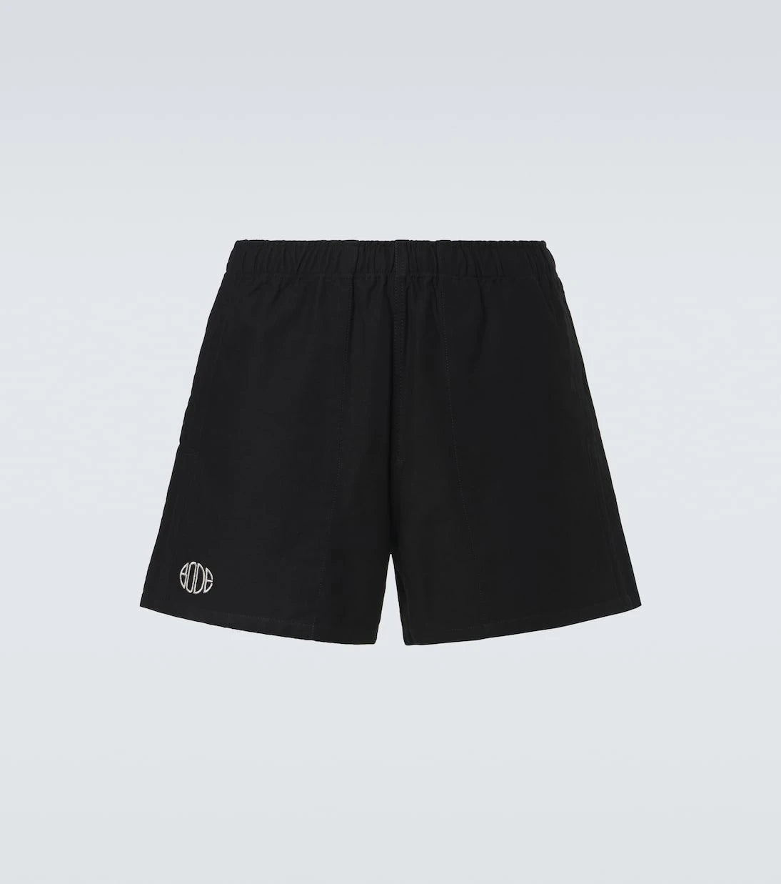 Bode - Logo cotton twill Bermuda shorts