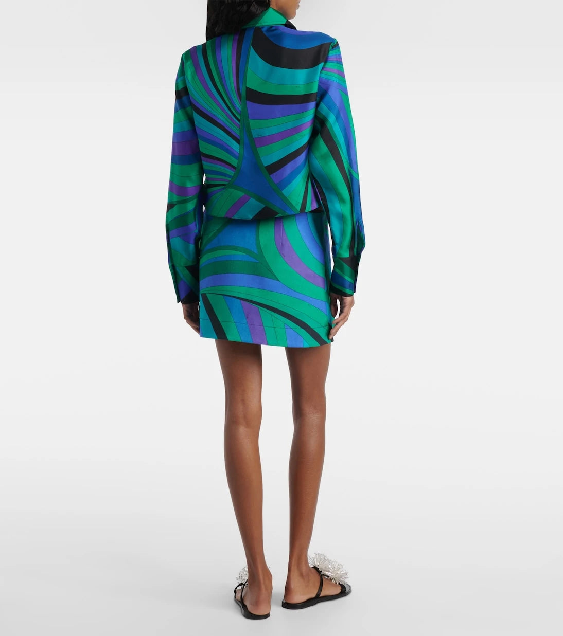 Pucci - Iride cropped silk shirt