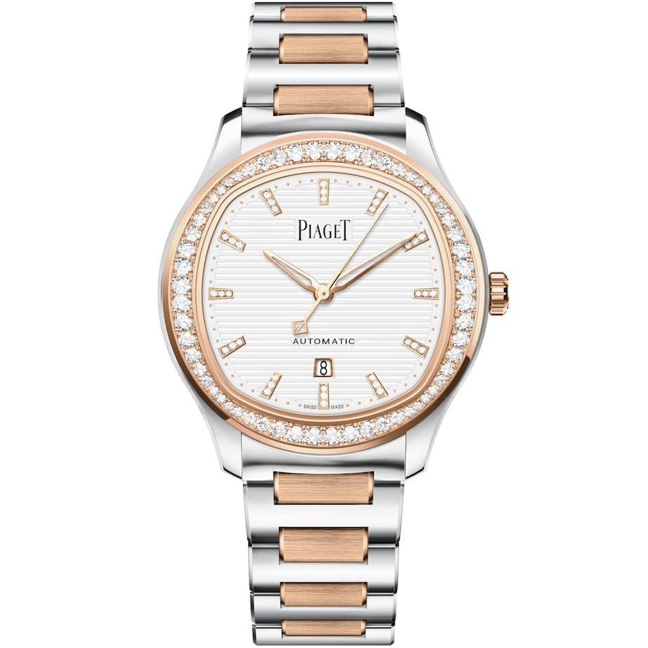 Piaget Rose Gold and Steel Polo Date Watch 36mm