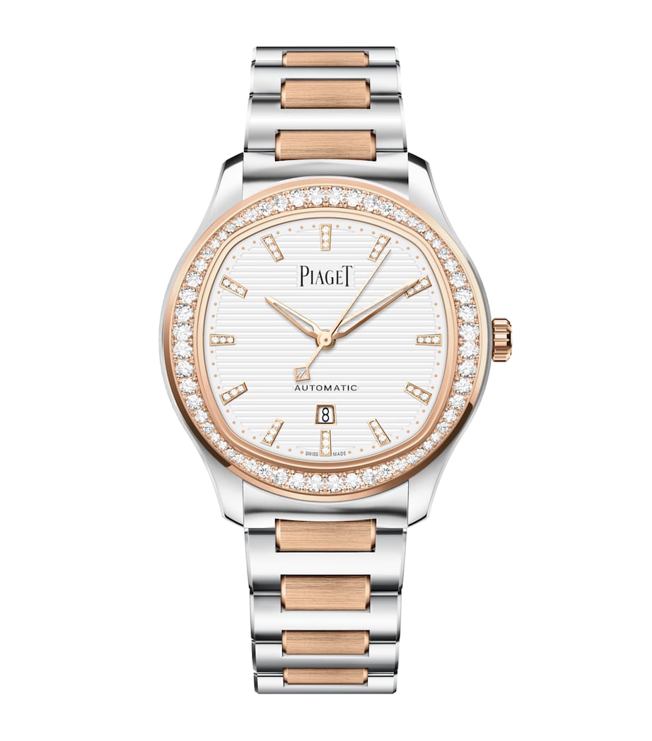 Piaget Rose Gold and Steel Polo Date Watch 36mm