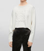White Cropped Anagram Sweater