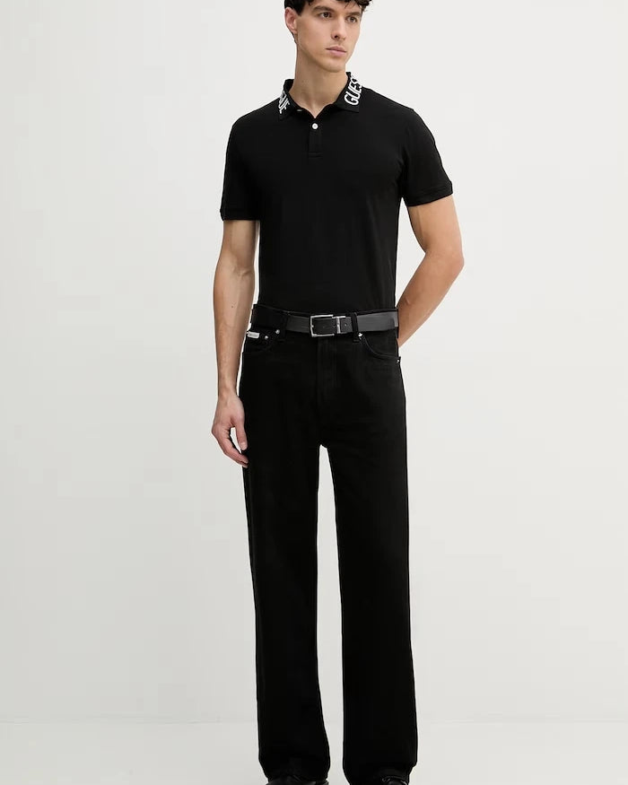 Guess Yakalı Erkek Pamuklu Elastanlı Tişört NOLAN